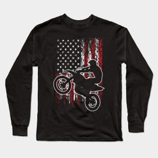 MOTOCROSS USA BIKER Long Sleeve T-Shirt